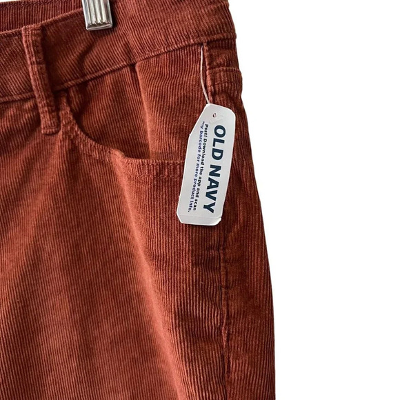 Old Navy Corduroy Pant Plus 18 Extra High-Rise Kicker Boot Cut Rust Orange Brown - Picture 7 of 8